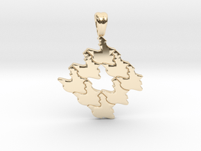 Tessellation - Moai's head in 14k Gold Plated Brass