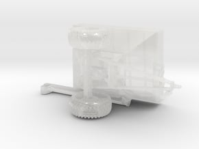 HO Scale Grain Cart in Clear Ultra Fine Detail Plastic