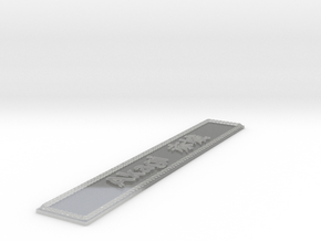 Nameplate Akagi 赤城 (10 cm) in Clear Ultra Fine Detail Plastic