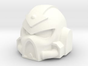 Chaos Space Marine Helmet for Lego Minifig in White Processed Versatile Plastic