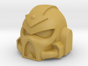 Chaos Space Marine Helmet for Lego Minifig in Tan Fine Detail Plastic