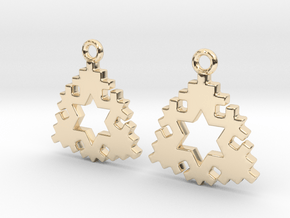 Fractal flake and star in 14K Yellow Gold