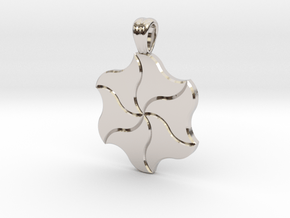 Tessellation - Triangular flames in Rhodium Plated Brass