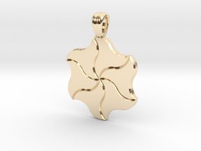 Tessellation - Triangular flames in 14k Gold Plated Brass
