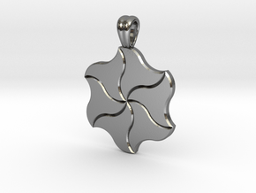 Tessellation - Triangular flames in Polished Silver