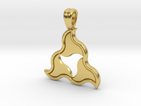 Tessellation - Triangular flames in Polished Brass