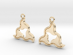 Tessellation - Triangular flames in 14k Gold Plated Brass