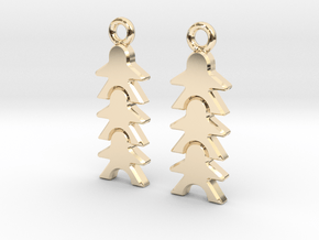 Meeples in 14k Gold Plated Brass
