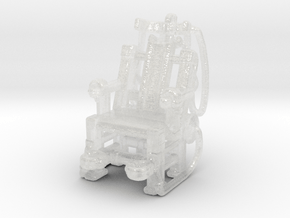 Electrocution Chair HO scale 20mm miniature model in Clear Ultra Fine Detail Plastic