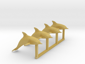 Special size 1 inch dolphins in Tan Fine Detail Plastic