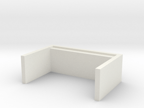 Miniature Malm Dressing Table - IKEA Series in White Natural Versatile Plastic: 1:48 - O