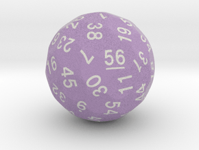 d56 Sphere Dice "Isoroku" in Natural Full Color Nylon 12 (MJF)