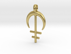 Runish Moon South in Natural Brass