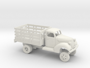 1/87 1939-41 Ford One and a Half Ton StakeBed Kit in White Natural Versatile Plastic