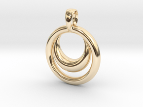 North Moon in 14k Gold Plated Brass
