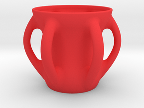 Octocup (One Liter) in Red Smooth Versatile Plastic