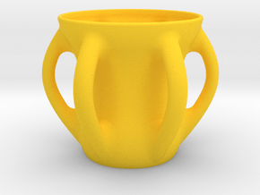 Octocup (One Liter) in Yellow Smooth Versatile Plastic