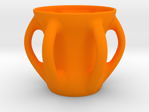 Octocup (One Liter) in Orange Smooth Versatile Plastic