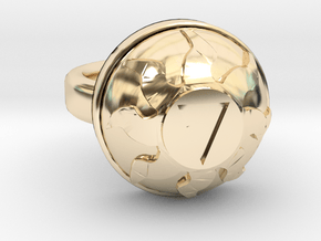 Magic Sun Ring - size 10 in 14k Gold Plated Brass