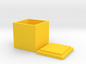 3.3.3 inches box in Yellow Smooth Versatile Plastic: Medium