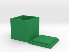 3.3.3 inches box in Green Smooth Versatile Plastic: Medium