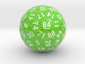 d84 Sphere Dice "Evergreen" in Smooth Full Color Nylon 12 (MJF)