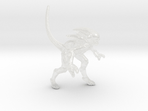 Alien Spitter HO scale 20mm miniature model scifi in Clear Ultra Fine Detail Plastic