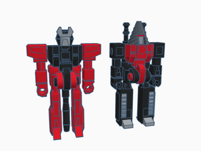 Red Knight and Screwhead RoGunners in Red Processed Versatile Plastic