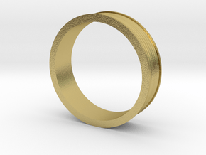 Mens wedding Band in Natural Brass: 6.25 / 52.125