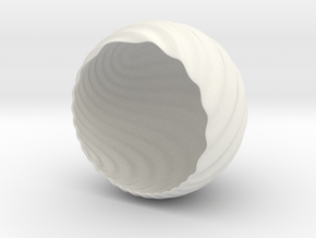 Shockwave Tea-Light Cover in White Natural Versatile Plastic