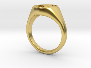 Rosalind Franklin Signet Ring in Polished Brass: 4.5 / 47.75