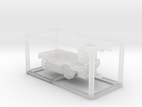E-Karren Flachwagen Messing - 1:87 H0 in Clear Ultra Fine Detail Plastic