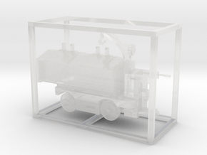 E-Karren Müllwagen V1 mit Kran - 1:87 H0 in Clear Ultra Fine Detail Plastic