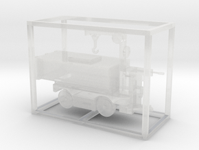 E-Karren Müllwagen V2 mit Kran - 1:87 H0 in Clear Ultra Fine Detail Plastic