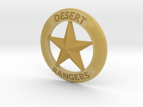 Desert Rangers Badge in Tan Fine Detail Plastic