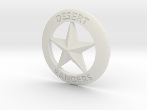 Desert Rangers Badge in White Natural Versatile Plastic