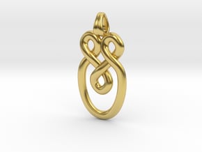 Tears knot in Polished Brass