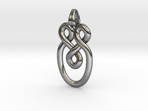 Tears knot in Polished Silver