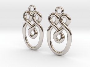 Tears knot in Rhodium Plated Brass