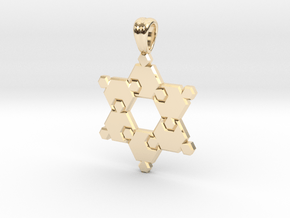 Tiling star in 9K Yellow Gold 