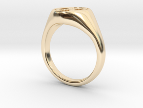 Rosalind Franklin Signet Ring in 14K Yellow Gold: 3.5 / 45.25