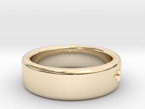 Gender Fluid Ring size 7 and a half in 14k Gold Plated Brass