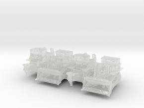 D9 Armored Dozer (x4) 1/400 in Clear Ultra Fine Detail Plastic