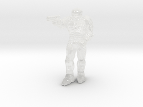 Robocop HO scale 20mm miniature model scifi hero in Clear Ultra Fine Detail Plastic