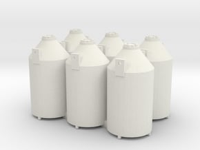 Calcium Carbide Container (early) 6 pcs in White Natural Versatile Plastic