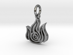 Avatar Fire Pendant in Polished Silver