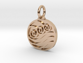 Avatar The Last Airbender Water Tribe Pendant in 14k Rose Gold Plated Brass