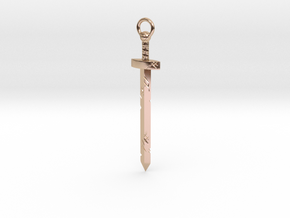 Adventure Time Scarlet Sword Pendant in 14k Rose Gold Plated Brass