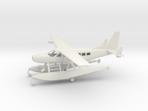 Cessna 208A Caravan Amphibian in White Natural Versatile Plastic: 1:64 - S