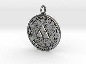 Legend of Zelda Ocarina of Time Six Sages Pendant in Polished Silver